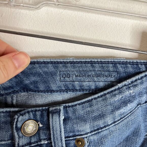 Vineyard Vines Womens Jeans Size 00 Straight Crop Raw Hem Distressed Medium Wash - Picture 4 of 5